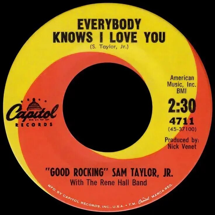 Everybody knows. Sam Taylor / mood Music for Otona. Sam Taylor and his Orchestra place Standard. Everyone knows that i.