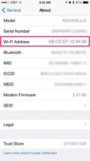 Wifi mac address