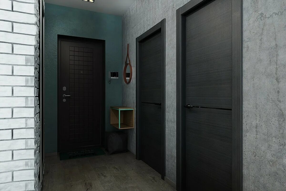 Серые двери в интерьере. Темно серые двери. Двери к серым стенам. Черные двери в интерьере лофт.