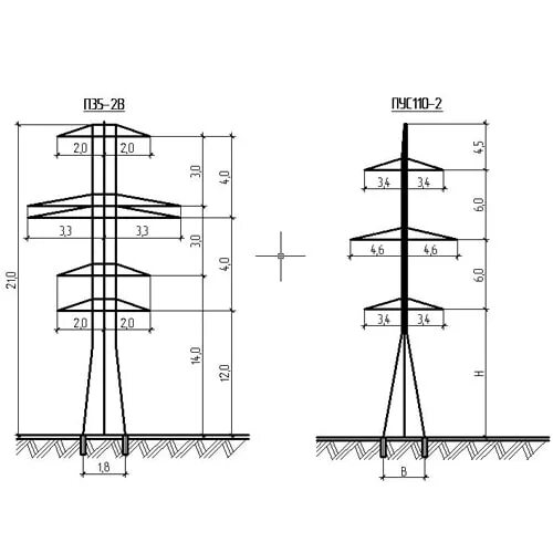 Расстояние от провода 35 кв. Промежуточные опоры п220-1т. ЛЭП 35 кв- 110кв. Высота опоры 35 кв. Промежуточная опора ПБ-35-2.