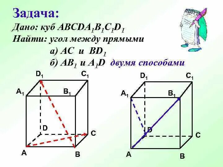 Используя данный куб. Куб АВСД а1с1. Куб a1b1c1d1.