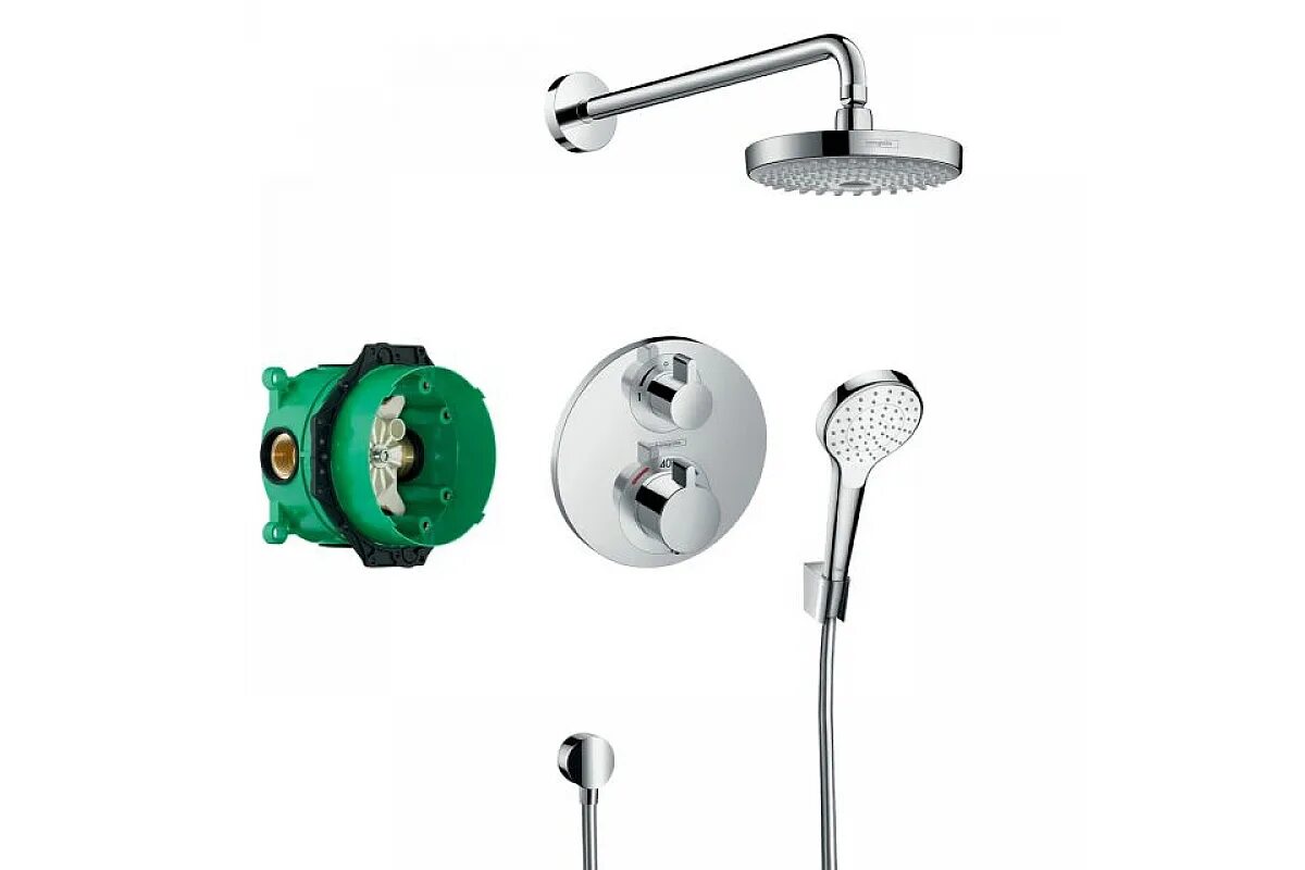 Hansgrohe Croma p-IX 28502/IB Kiwa. Hansgrohe Croma Classic. Hansgrohe душевая система groma select set263. Душевая система скрытого монтажа сантехсервис