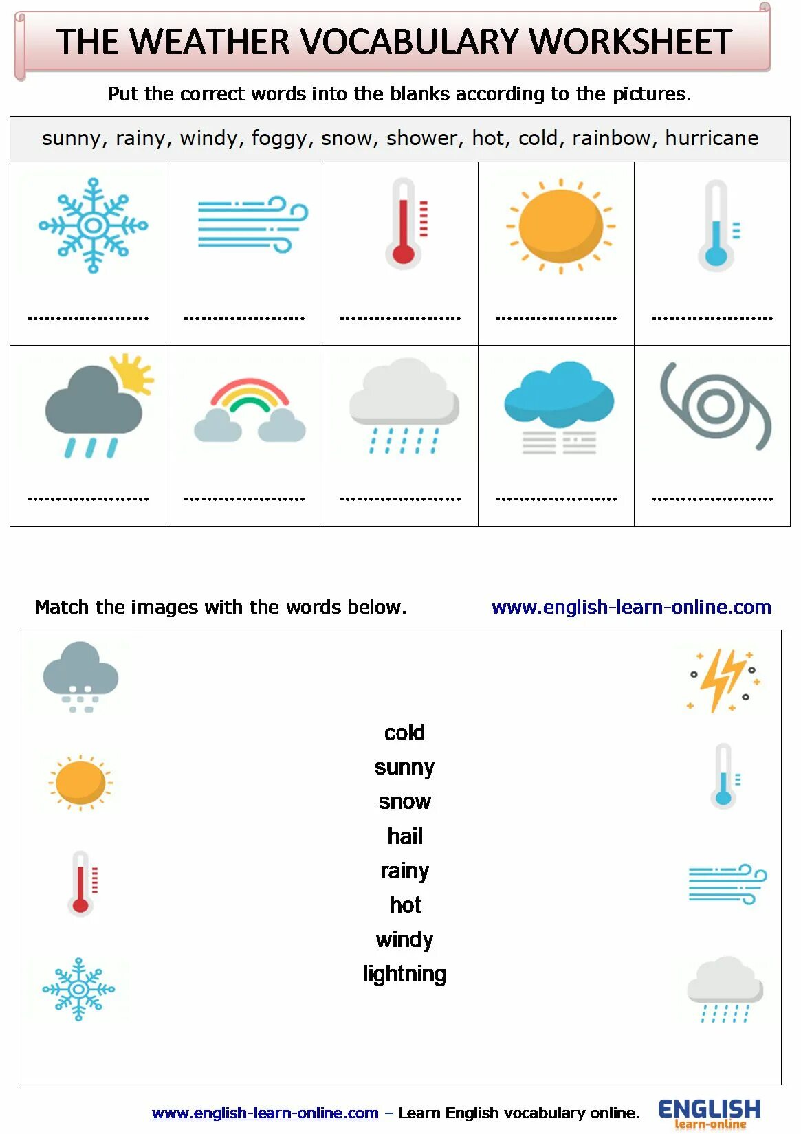 Weather Vocabulary. Погода Worksheets. Погода на английском языке. Weather in English