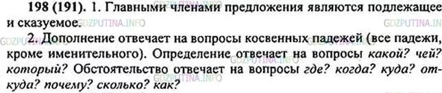Почему дополнение получило такое название примеры. Гдз по русскому языку 5 класс ладыженская номер 198. русский язык 5 класс упр 198. как вы думаете почему дополнение получило.