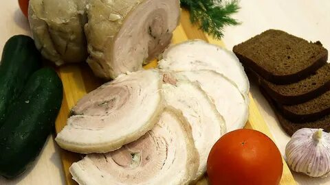 Рулет из свиной брюшины