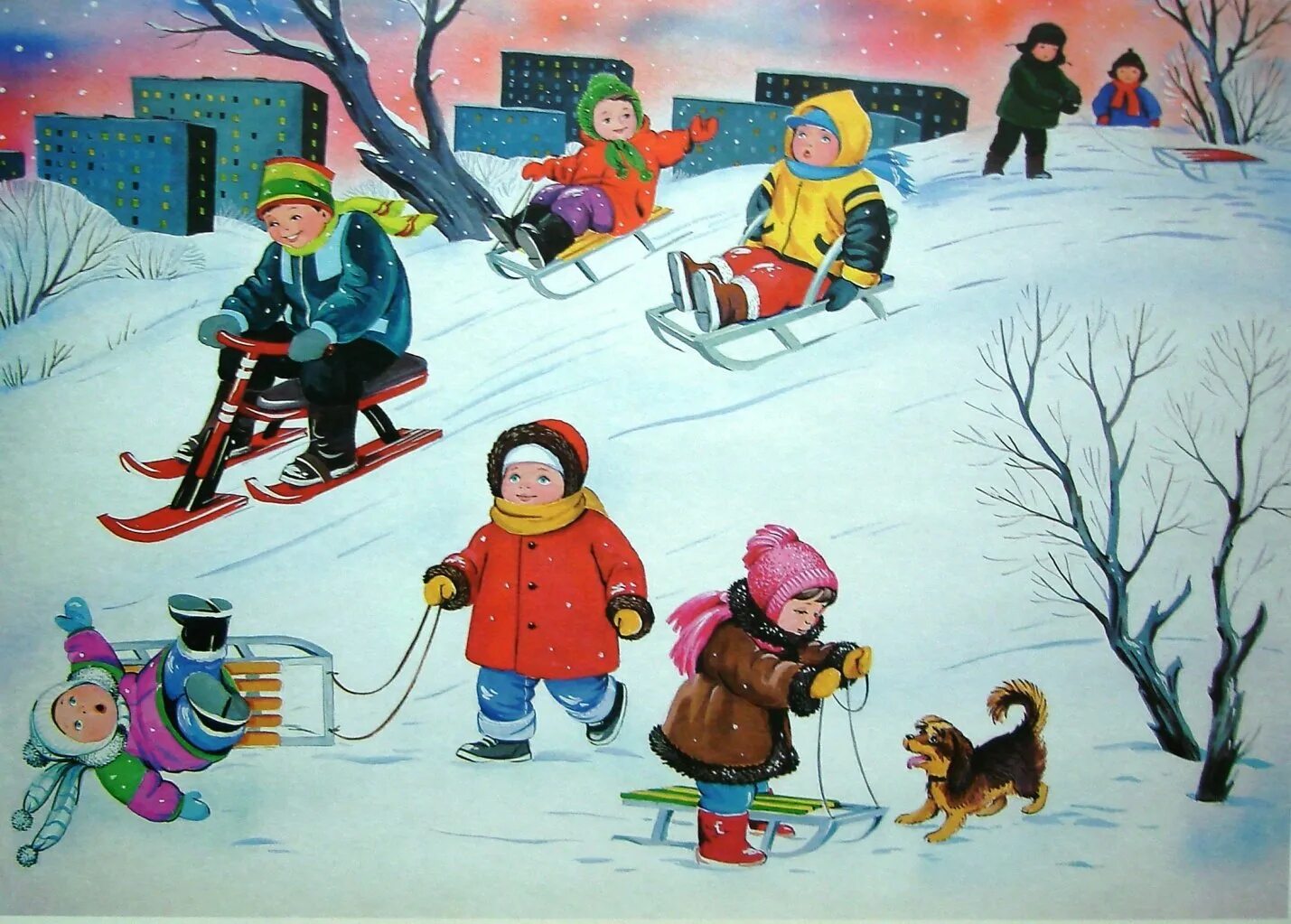 Картинка зимы для детей в детском саду. Зимние забавы. Зимние развлечения. Сюжетная картина зимние развлечения. Зимний забор.