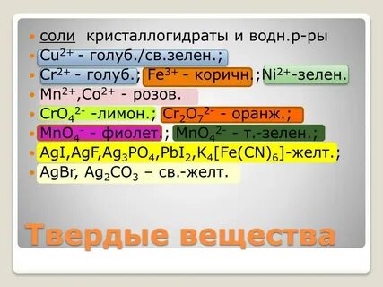 Кристаллогидраты формулы и названия