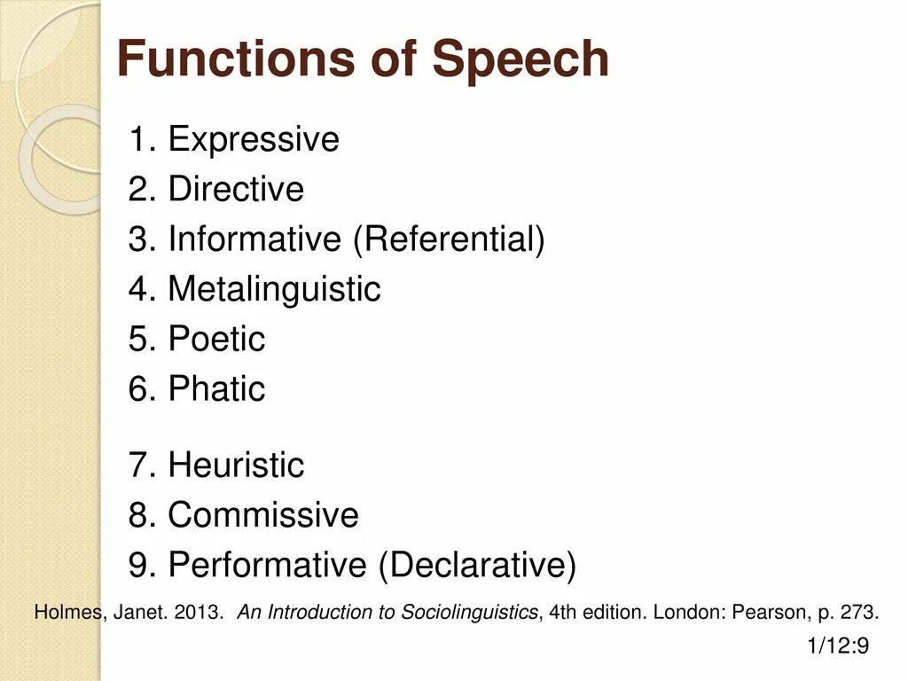 Speech meaning. Functions of Speech. Parts of Speech notional and functional. What are the functions of Speech Sounds?. Three functional Parts of Speech..