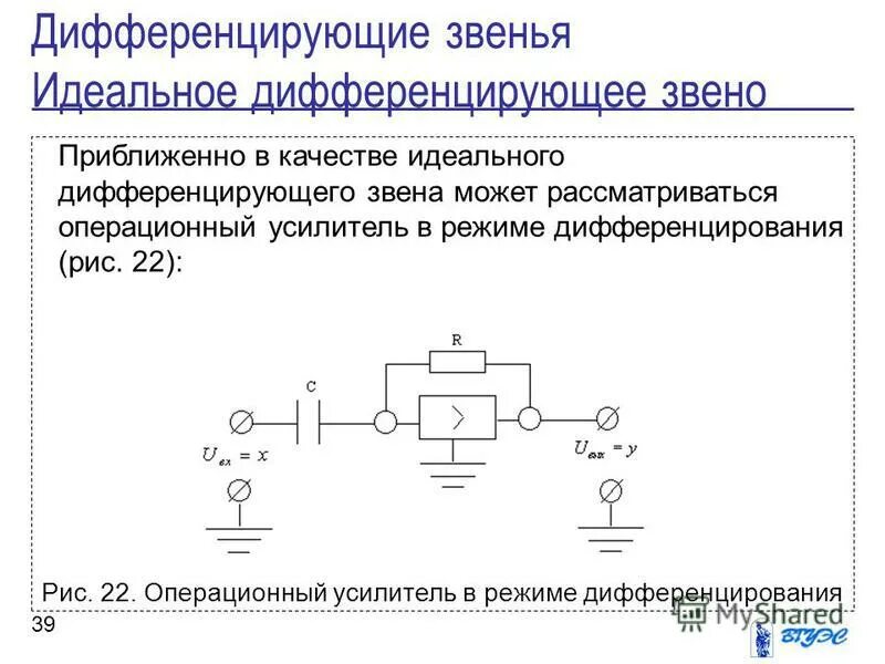 Идеальное дифференцирующее звено