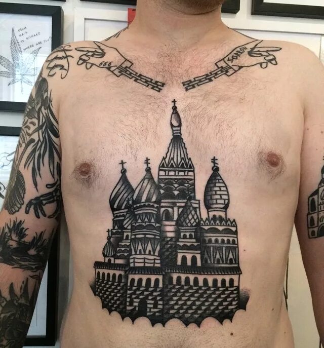 Что значит тату куполов. Церковь с куполами на спине. тату церковь с куполами на спине.