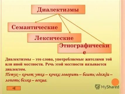 Конспект урока общеупотребительные слова диалектизмы