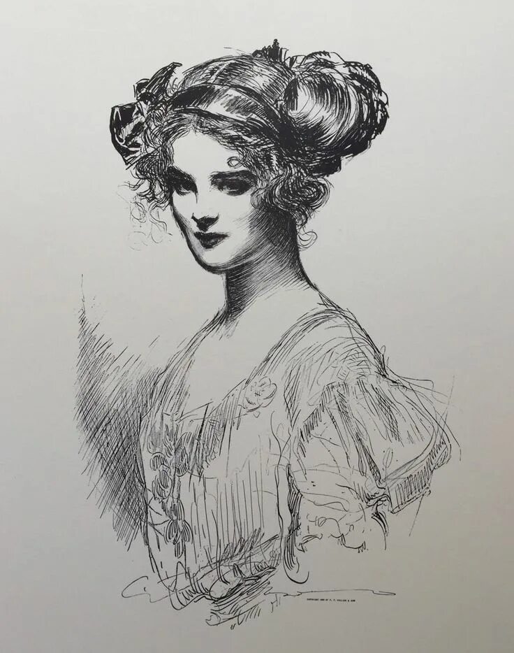 Charles Dana Gibson портрет. Charles Dana Gibson девушка. Девушки гибсона