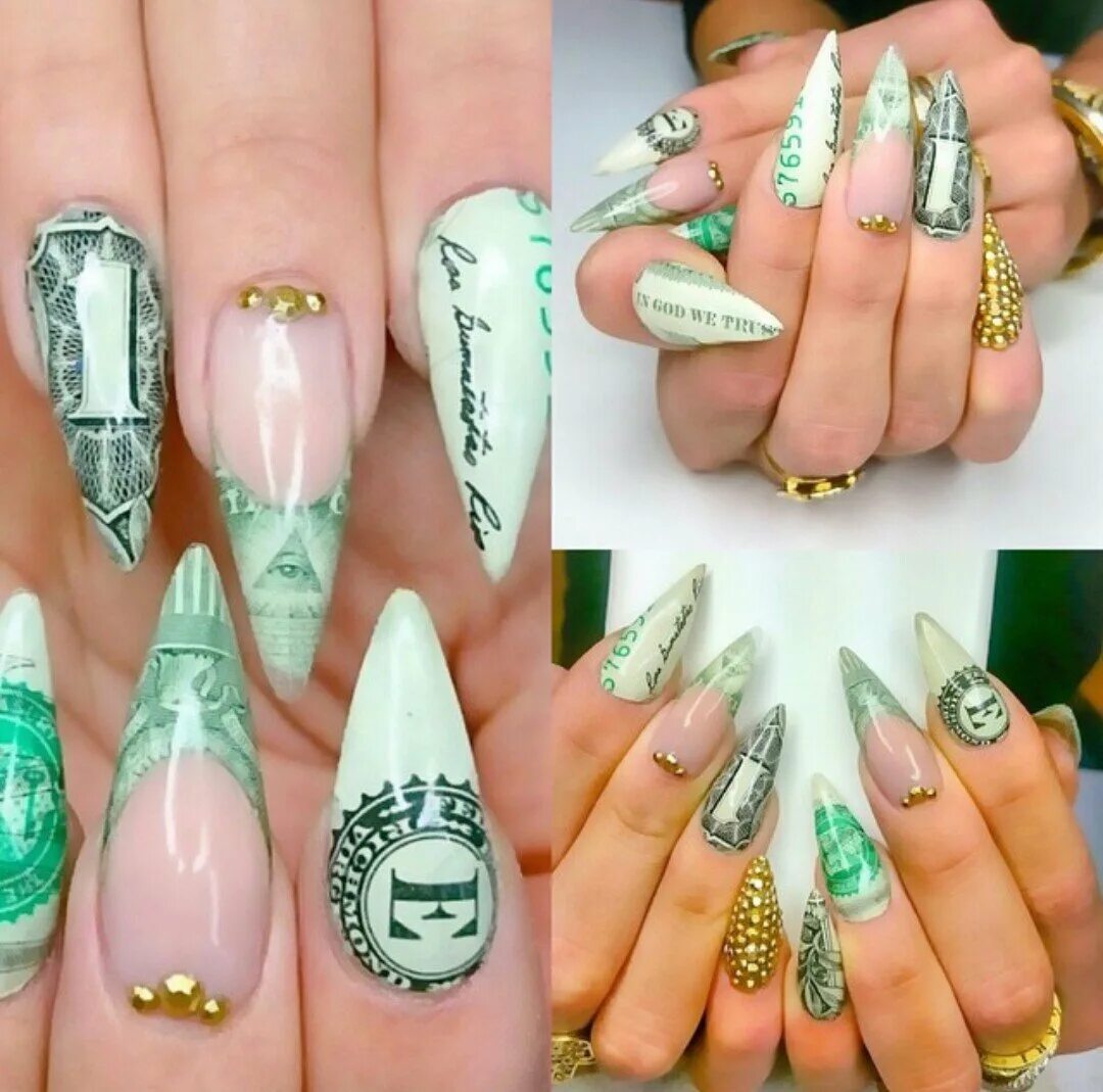 Денежные ногти март 2024. Дизайн ногтей с деньгами. Маникюр притягивающий деньги. Дизайн ногтей для привлечения денег. Ногти с долларами.