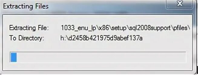 Extracting file failed. Extracting file failed