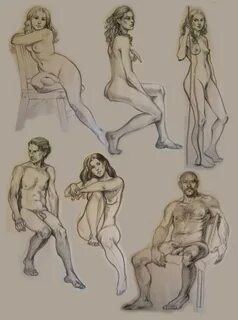 Women Pose Nude For Drawing