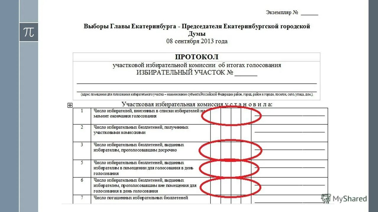 Выборы комиссия по подсчету голосов