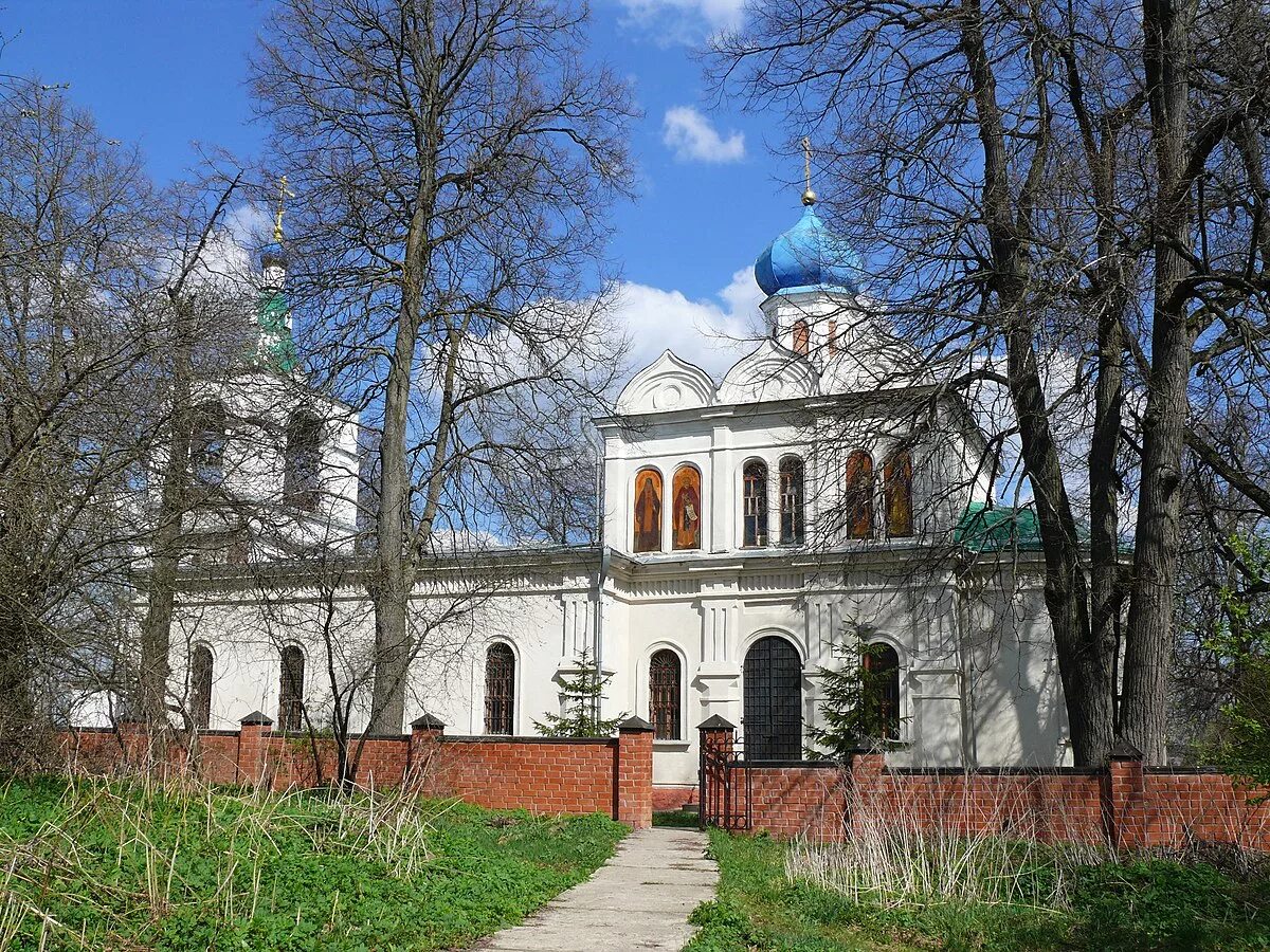 Погода высокиничи. Оболенское (Жуковский район) храм Николая Чудотворца. Храм Оболенское Калужская область. Церковь Николая Чудотворца Калужской области село Оболенское. С Оболенское Жуковского района Калужской области.