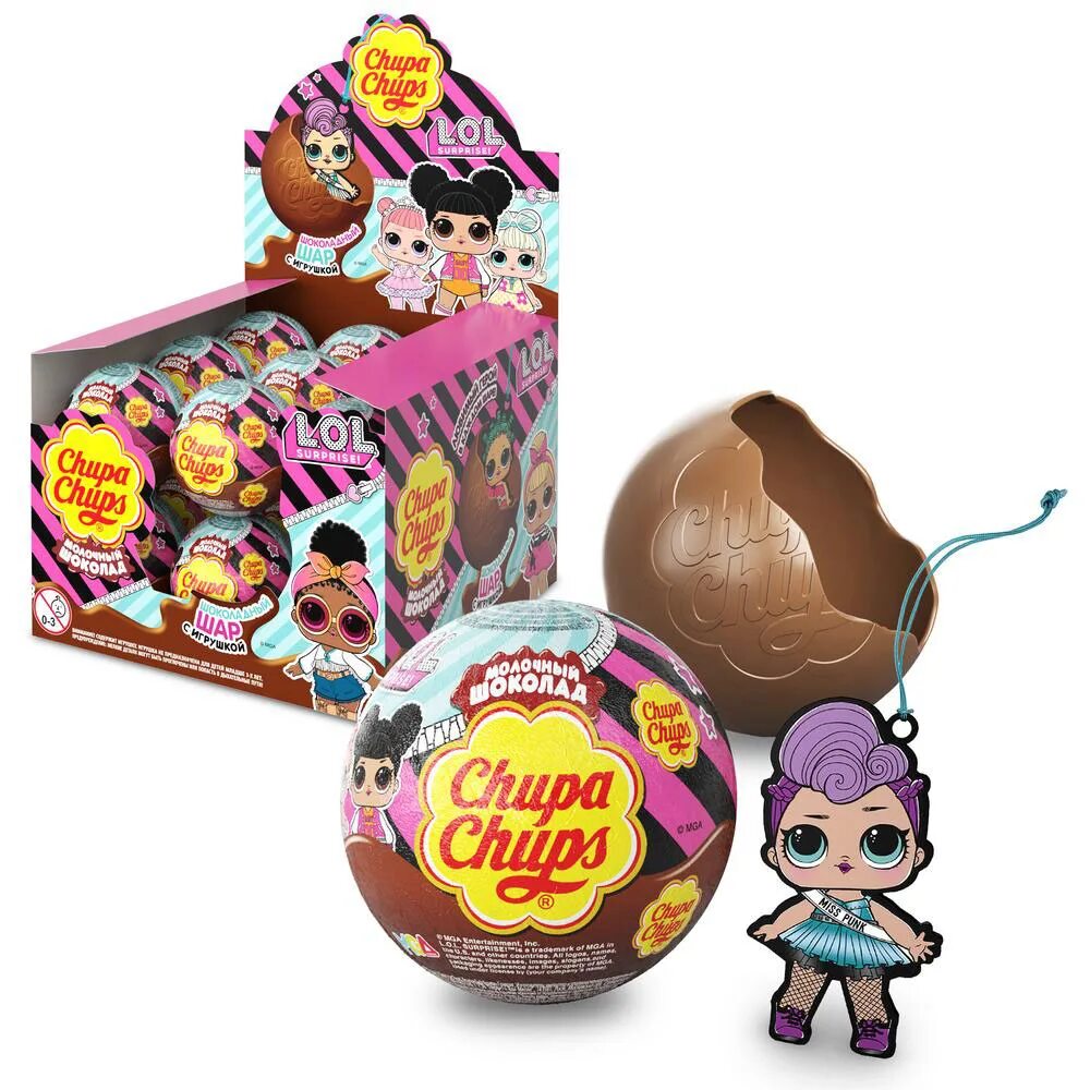 Чупа чупс шарики. Шоколадный шар chupa chups с игрушкой внутри 20г.