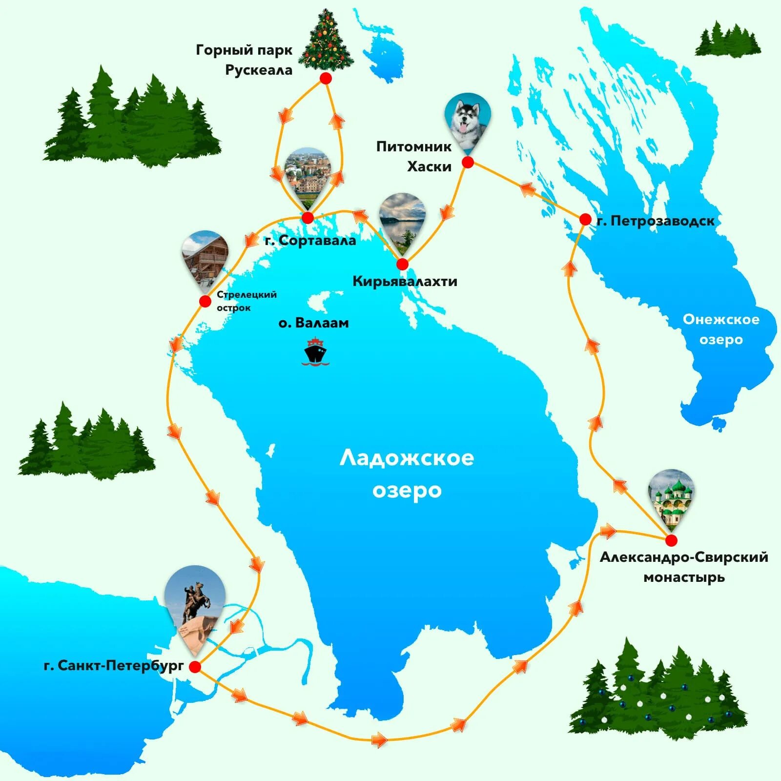 Маршрут по карелии на машине. Петрозаводск парк Рускеала. Сортавала Валаам на карте. Карта туристических маршрутов Карелии. Валаам остров маршрут.