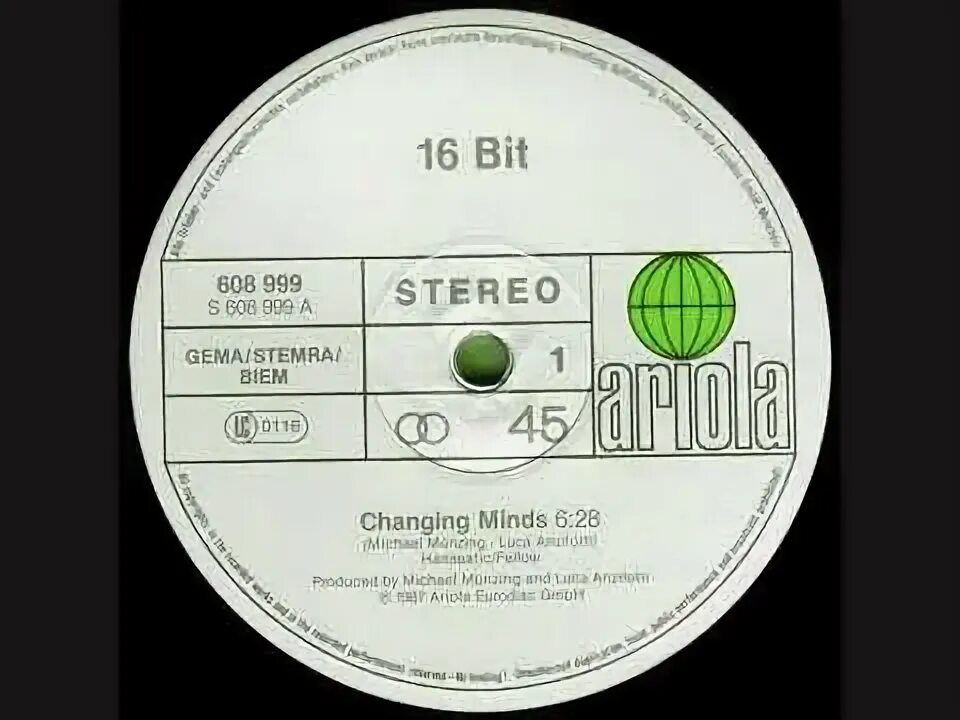 16 Bit "Inaxycvgtgb". Synth Disco, East Germany 1987). 16 Bit changing Minds (Instrumental). Tyton - 1987 - Mind over Metal. Bit changes