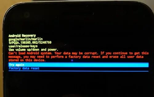 Ошибка cant load Android System your data May be corrupt. Андроид загрузка системы. Android System Recovery. Не удалось загрузить систему Android.