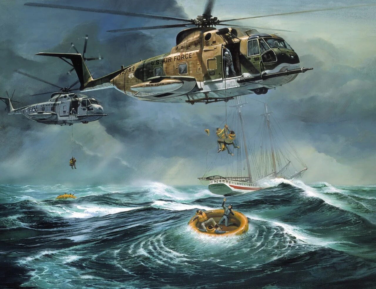 Вертолет самолет человек. Sikorsky HH-3e “Jolly Green giant”. Вертолет картина. Вертолеты в живописи. Военный вертолет арты.