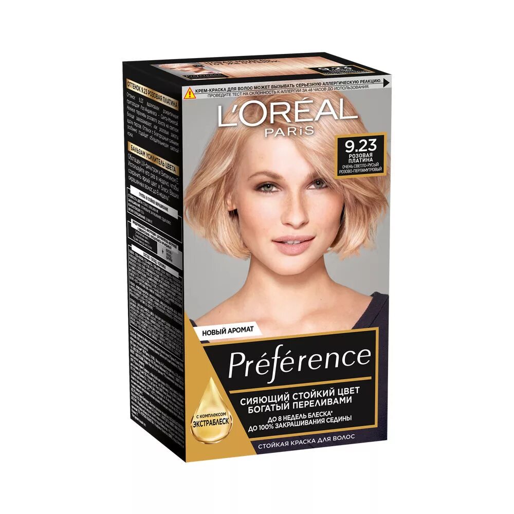 L oreal paris стойкая краска. L&#039;oreal paris стойкая краска для волос preference 8.11. l&#039;oreal paris preference 9.23 розовая платина. лореаль преферанс розовое золото. l&#039;oreal paris стойкая краска для волос &quot;preference&quot;, оттенок 9.23.