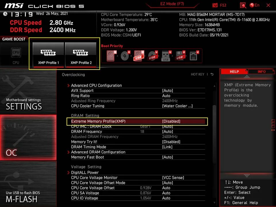 Xmp memory. Xmp memory