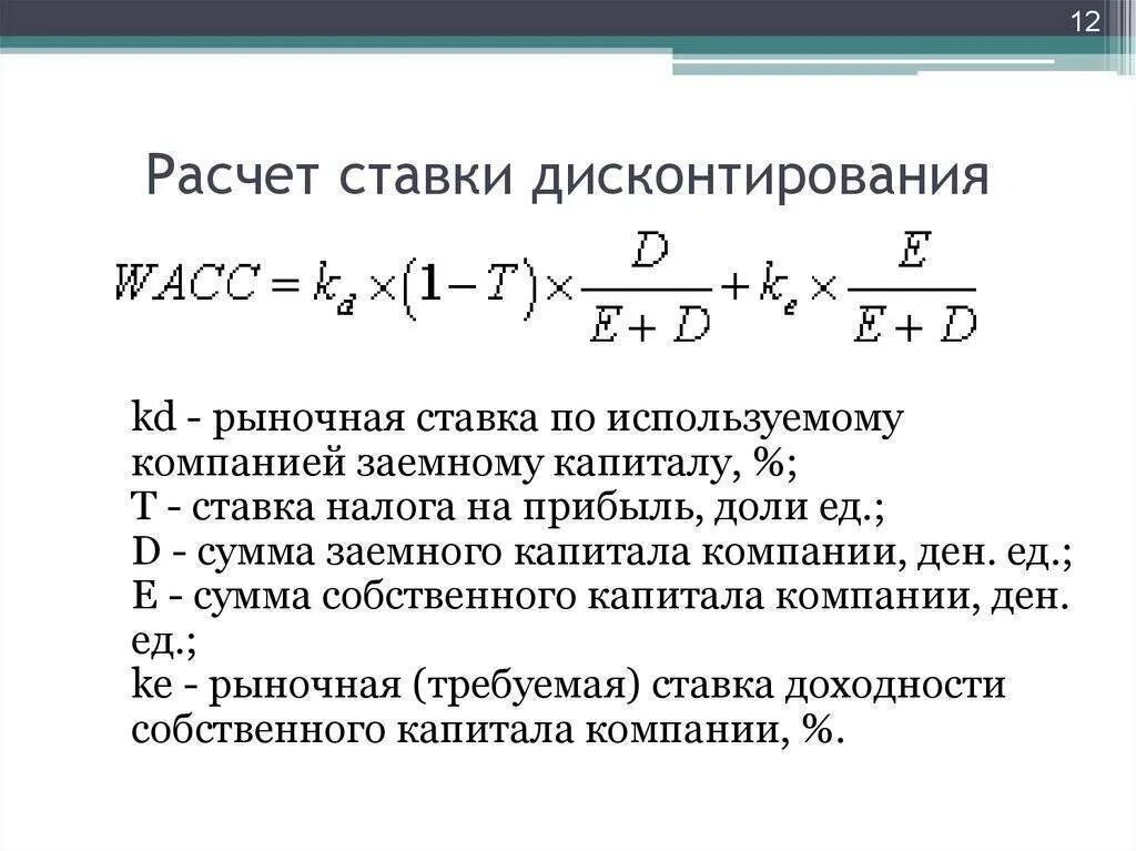 Формула расчета дисконтной ставки. Ставка дисконтирования методом WACC. Коэффициент дисконтирования по простой процентной ставке формула. Норма дисконта равна ставка дисконтирования.