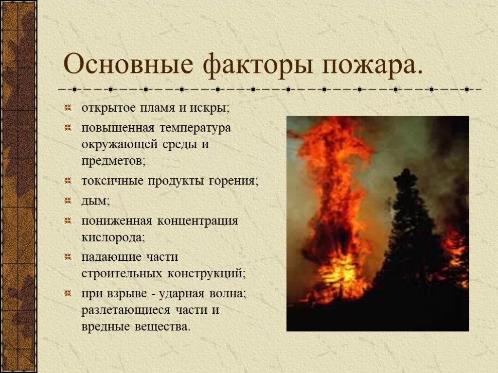 Сведения о горении. Основные факторы пожара. Опасные факторы пожара. Основные причины пожаров. Основные факты пожара.