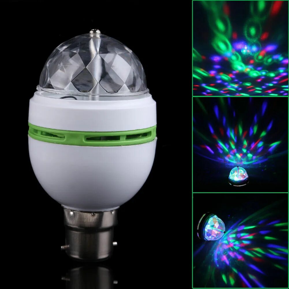 Led color rotating lamp