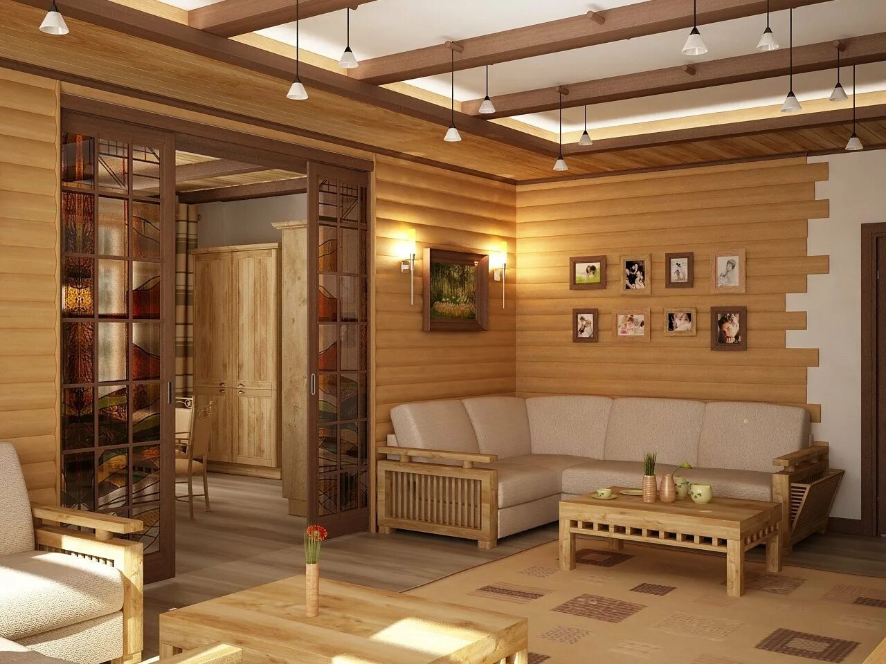 спальня в дачном доме. мансарда экостиль вагонка. деревянная отделка стен. отделка камнем в интерьере. интерьер спальни в деревянном доме.