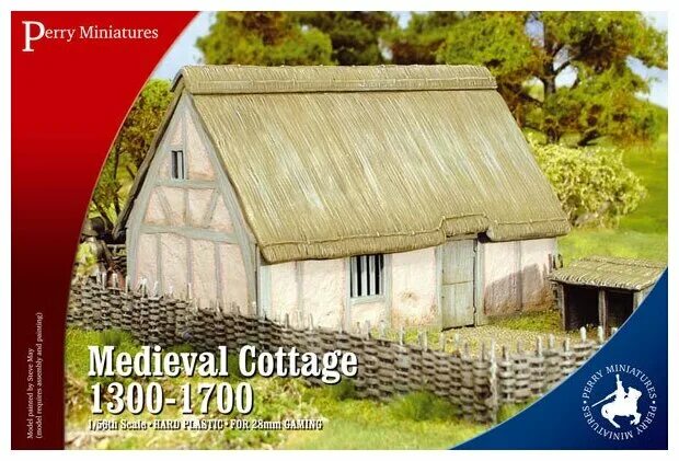 Medieval Cottage. Сборная модель Wattle/Timber outbuilding 28mm. Перри миниатюры 28 мм купить.