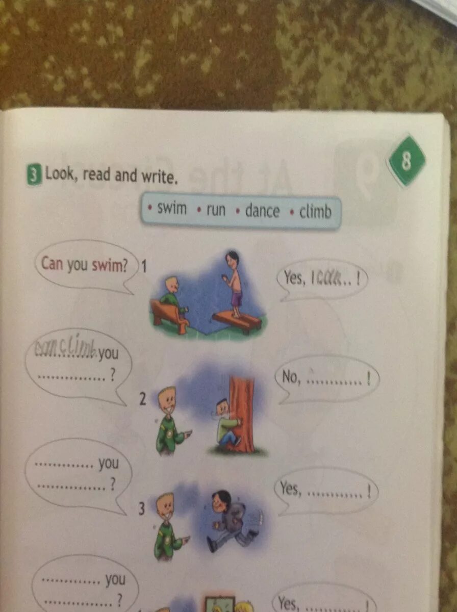 Look read and write. Английский look ,read and write. Look read and complete 2 класс. Look read and complete 3 класс ответы. Out in the sun i can climb