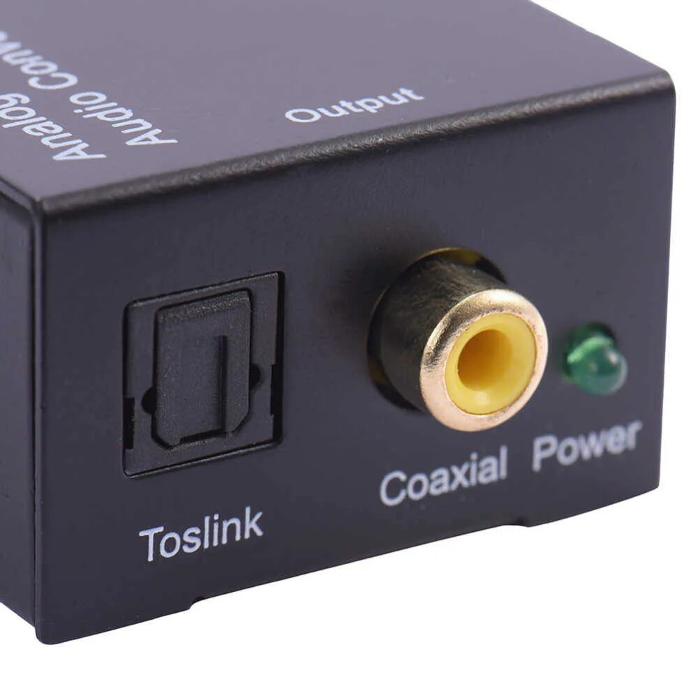 Toslink (s/PDIF оптический). Переходник Toslink на Coaxial Digital Audio. RCA (S/PDIF коаксиальный). Аналого-цифровой преобразователь Toslink to Coaxial Converter.