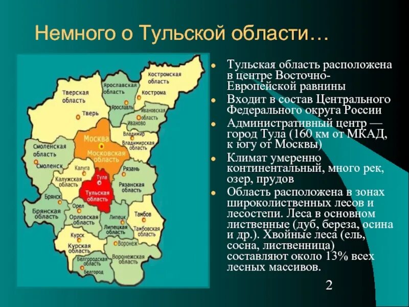 Статус тульской области. Характеристика Тульской области. Районы Тульской области. Краткая характеристика Тульской области. Тульская область площадь территории.