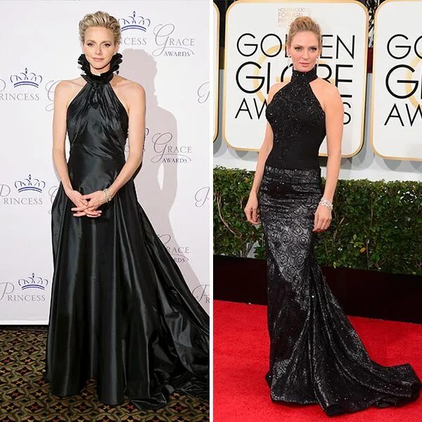 Dress alike. Знаменитости в розовом. Звезды в одинаковых платьях. Dress alike. Платье-тельняшка.
