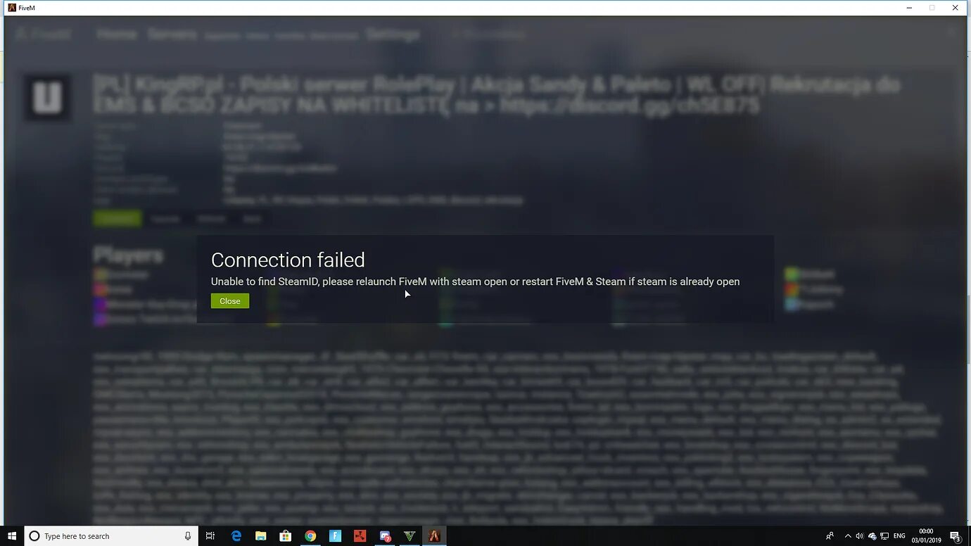 Could not open connection. Steam ID. Стим if. Как узнать стим айди. FIVEM скрины.