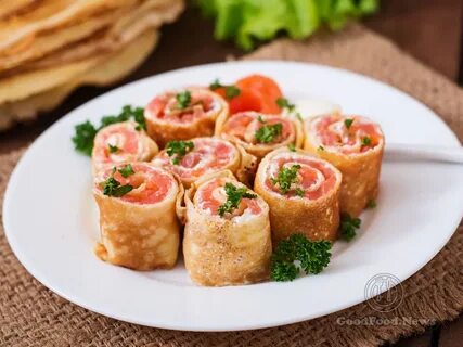 Блинчики с копченым сыром