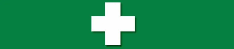 Green cross medical symbol Royalty Free Vector Image