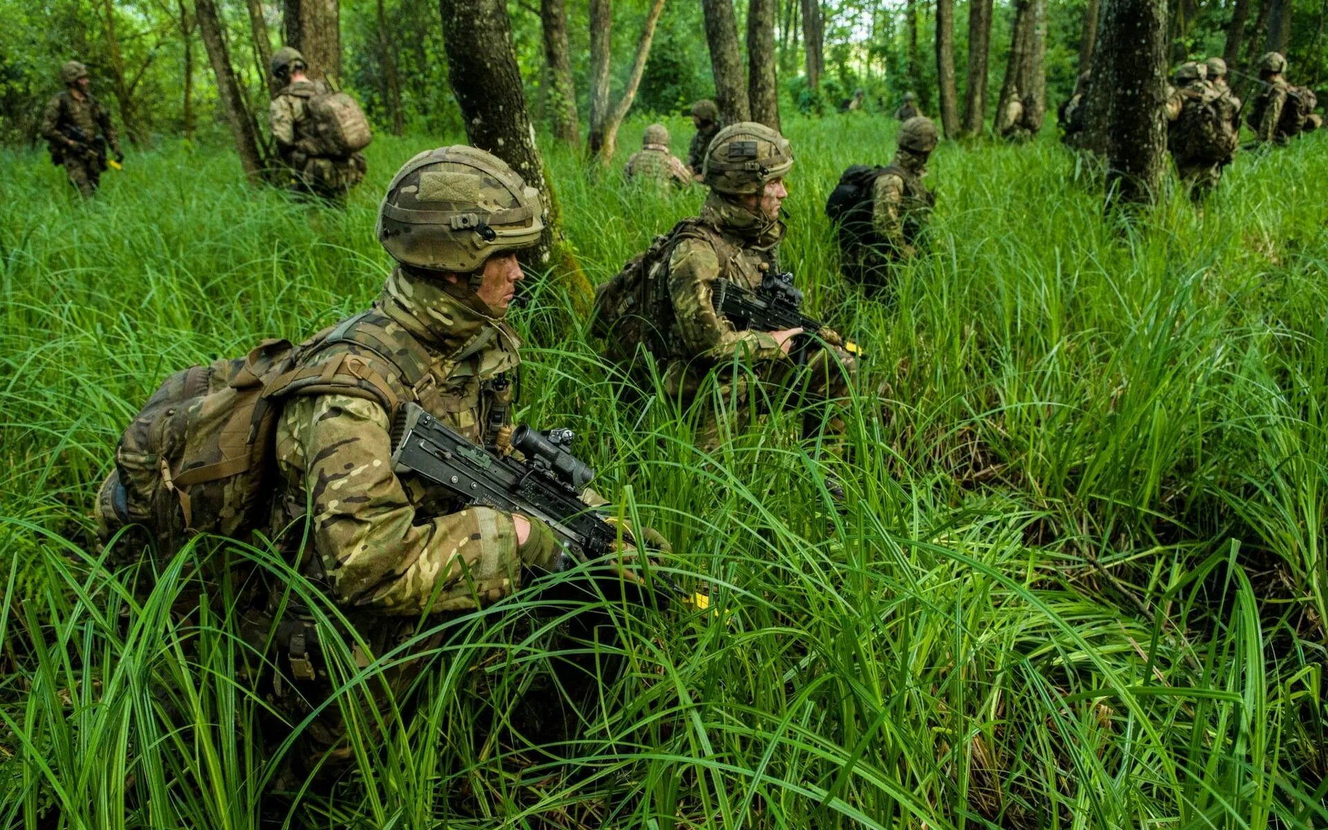 Combat marines. Close Combat Modern Tactics. Commando. NATO exercise "Dragoon Ride" NATO exercise.