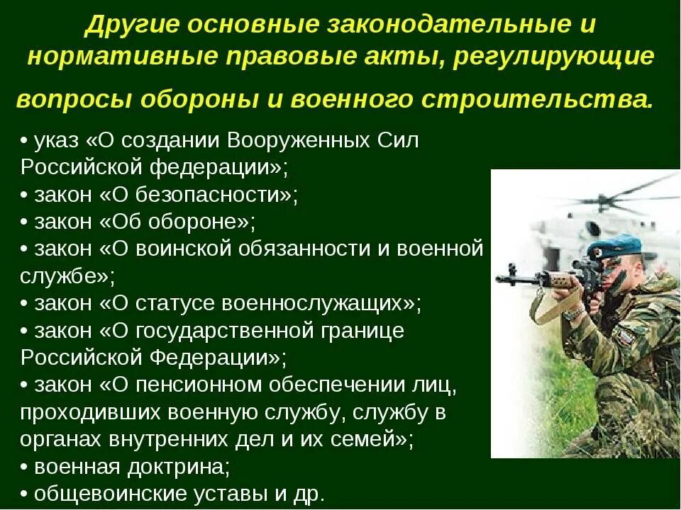 Порядок организации и прохождение военной службы. Правовые основы службы в армии. Нормативная основа военной службы. Правовые основы прохождения военной службы по призыву. Безопасность военнослужащих.