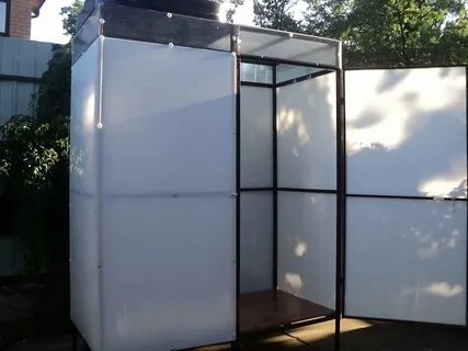 Душевая из поликарбоната своими руками