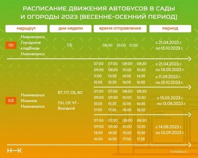Время движения автобусов нижнекамск