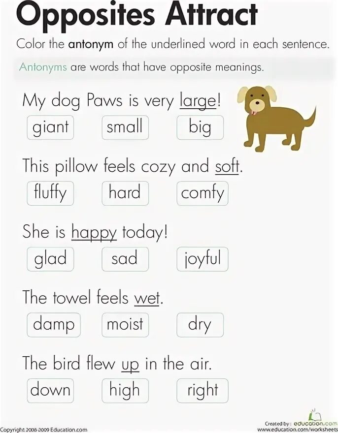 Antonyms Worksheets. Opposite Words Worksheets for Kids. Opposites Worksheets. Opposite Words Worksheet.