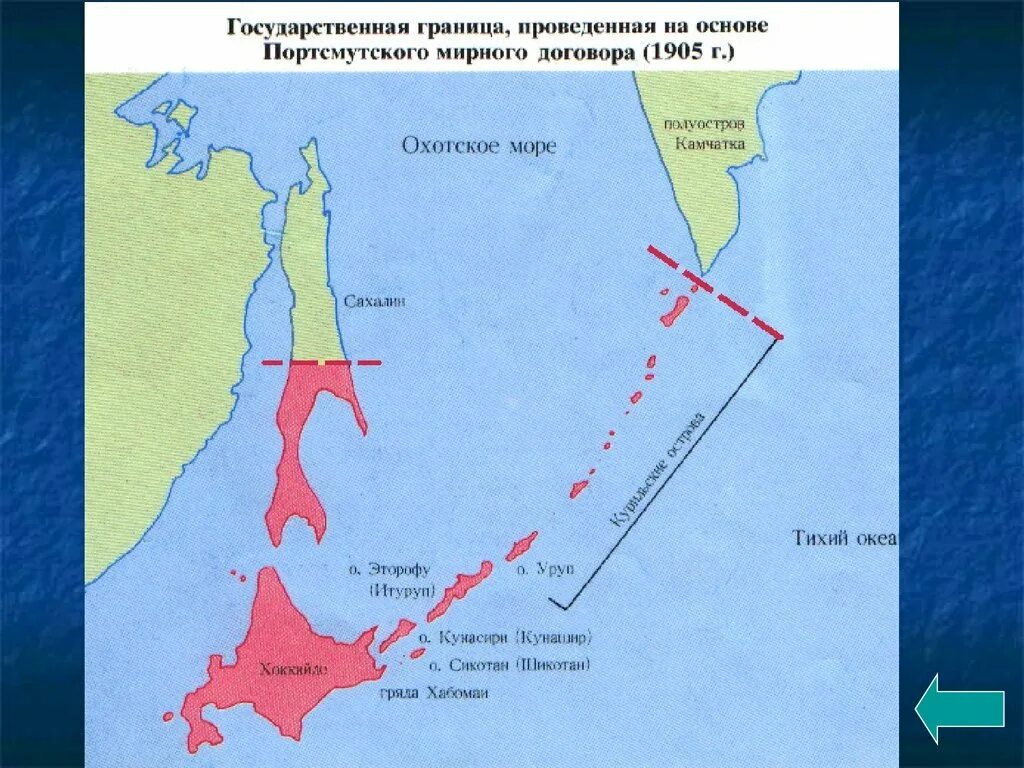 Япония имеет морскую границу с россией. Сахалин после русско-японской войны 1904-1905.