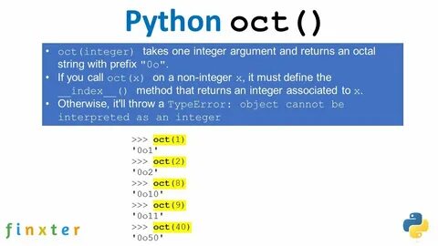 Bin oct hex python