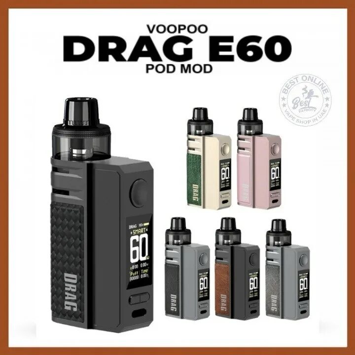 VOOPOO Drag e60 Kit. VOOPOO Drag e60 pod Kit 2550mah. VOOPOO Drag e60 pod. VOOPOO Drag e60 pod Mod Kit 60w 2550mah.