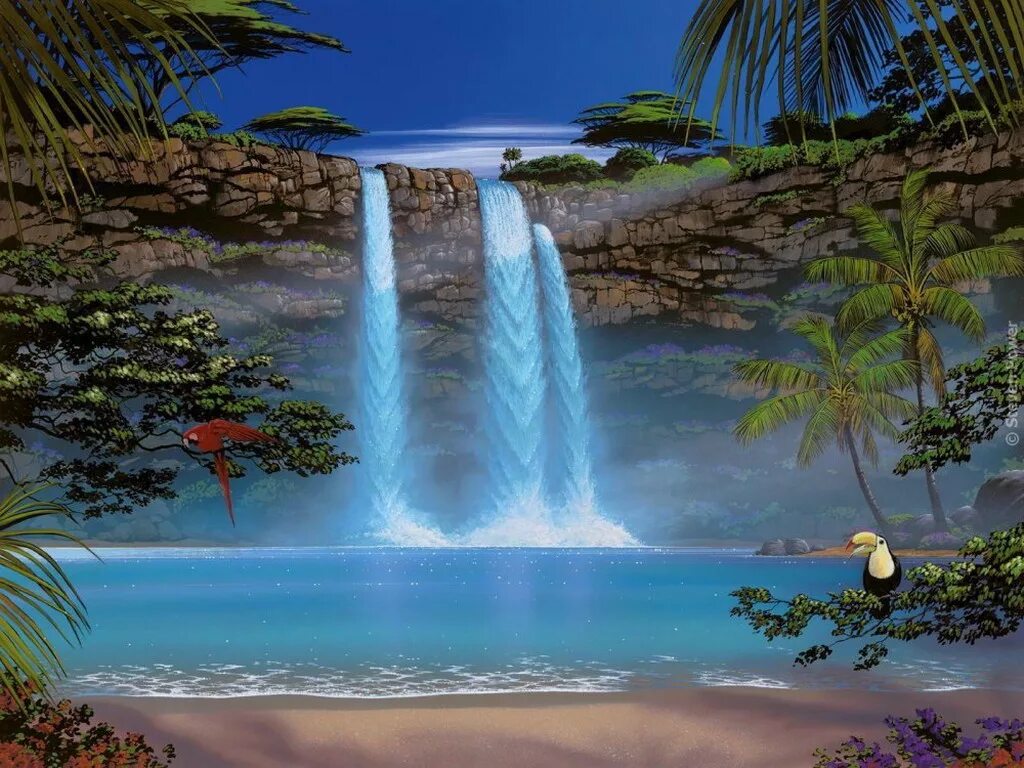 Лодорский водопад. Водопады красивые и живые. Живая природа водопады.
