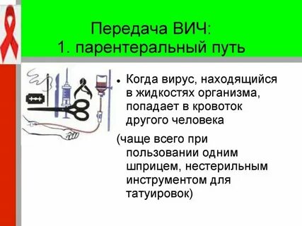 Пути передачи вируса вич
